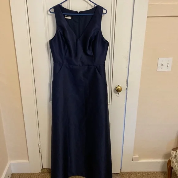 navy blue dress for baby girl Alfred Sung D795 main image 1